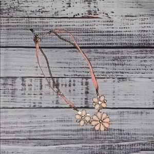 LC Triple Flower Blush Pink Necklace